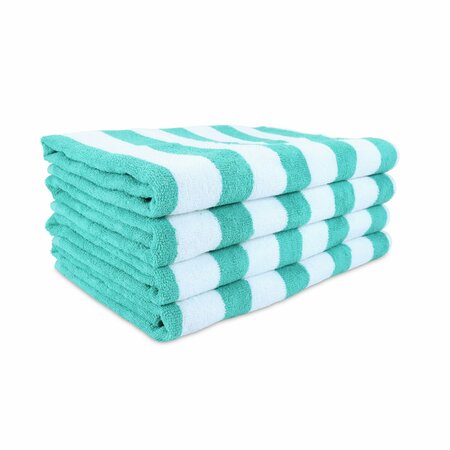 MONARCH BRANDS Cali Cabana Towels - Green, 4PK P-CALICABANA-GRN